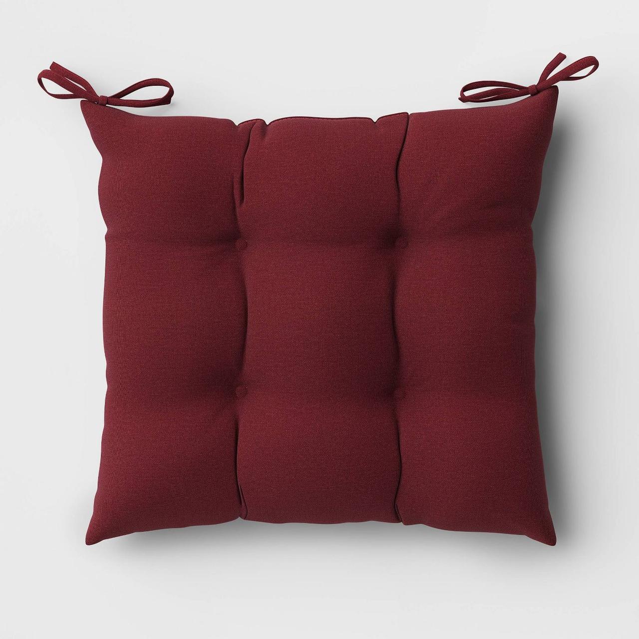 Подушка на стілець/лавку BIG YETI 50x50x5 см квадратна тканина бавовна Бордовий (6149518)