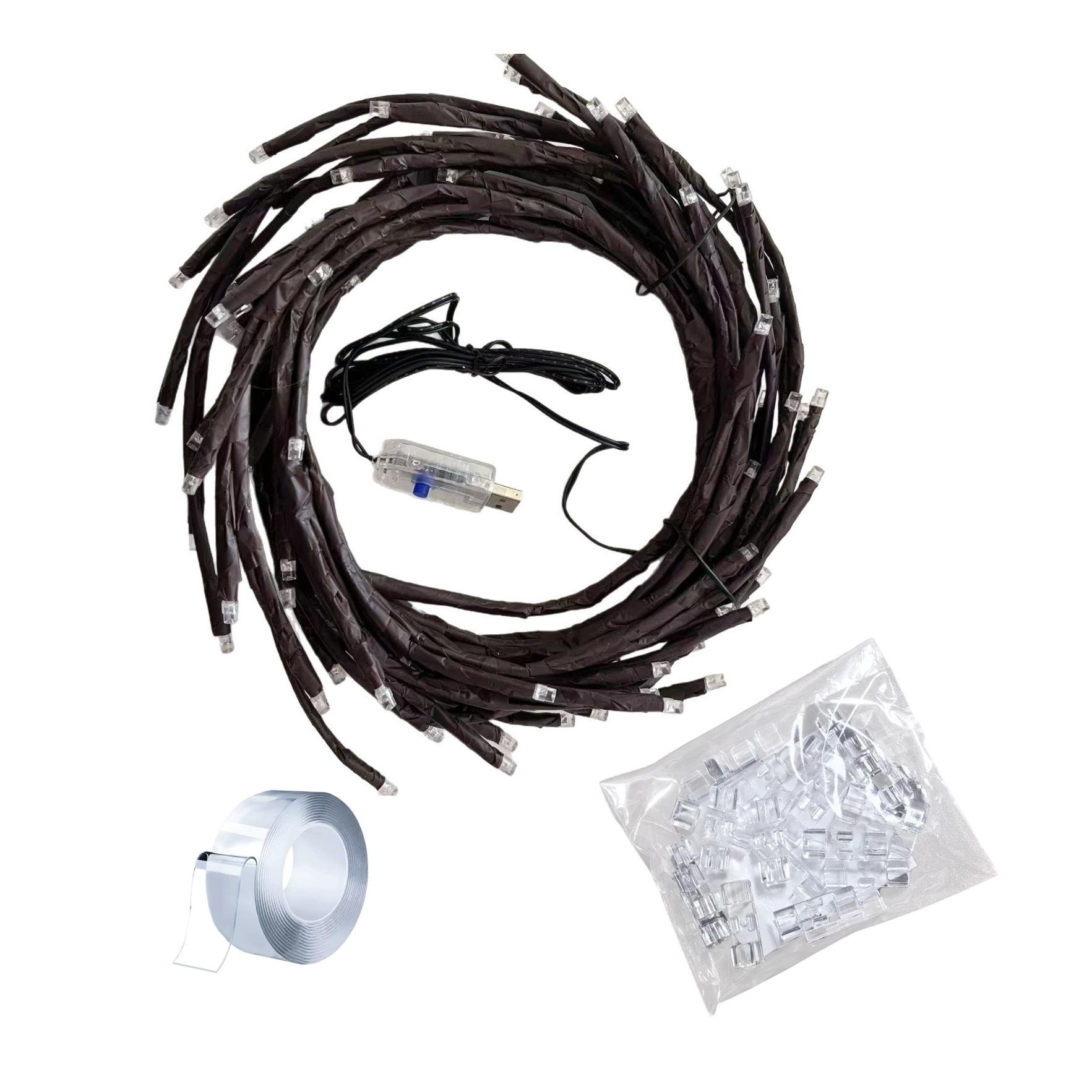 Гирлянда новогодняя LED Ветка на стену/елку/окно уличная новогодняя (GIDERE-1400)