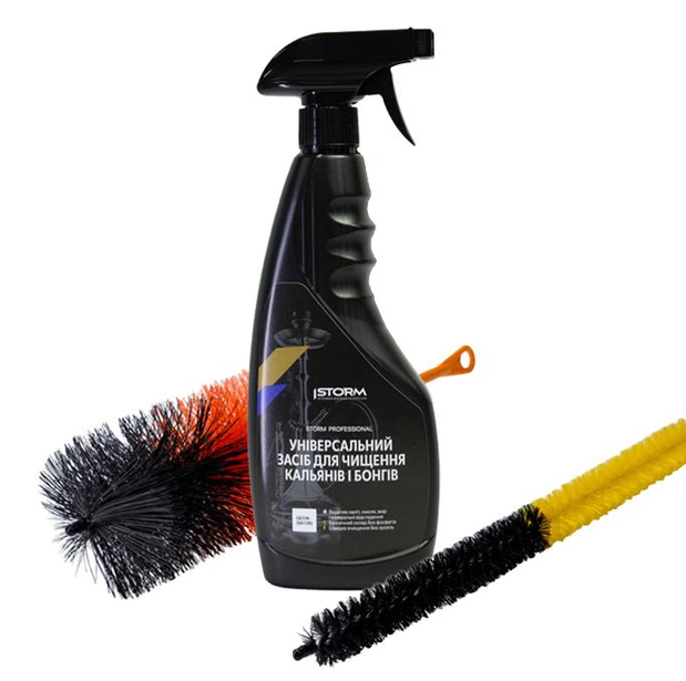 Набір для миття та догляду за кальяном STORM з щіточками Набір для миття та догляду за кальяном STORM з щіточками
