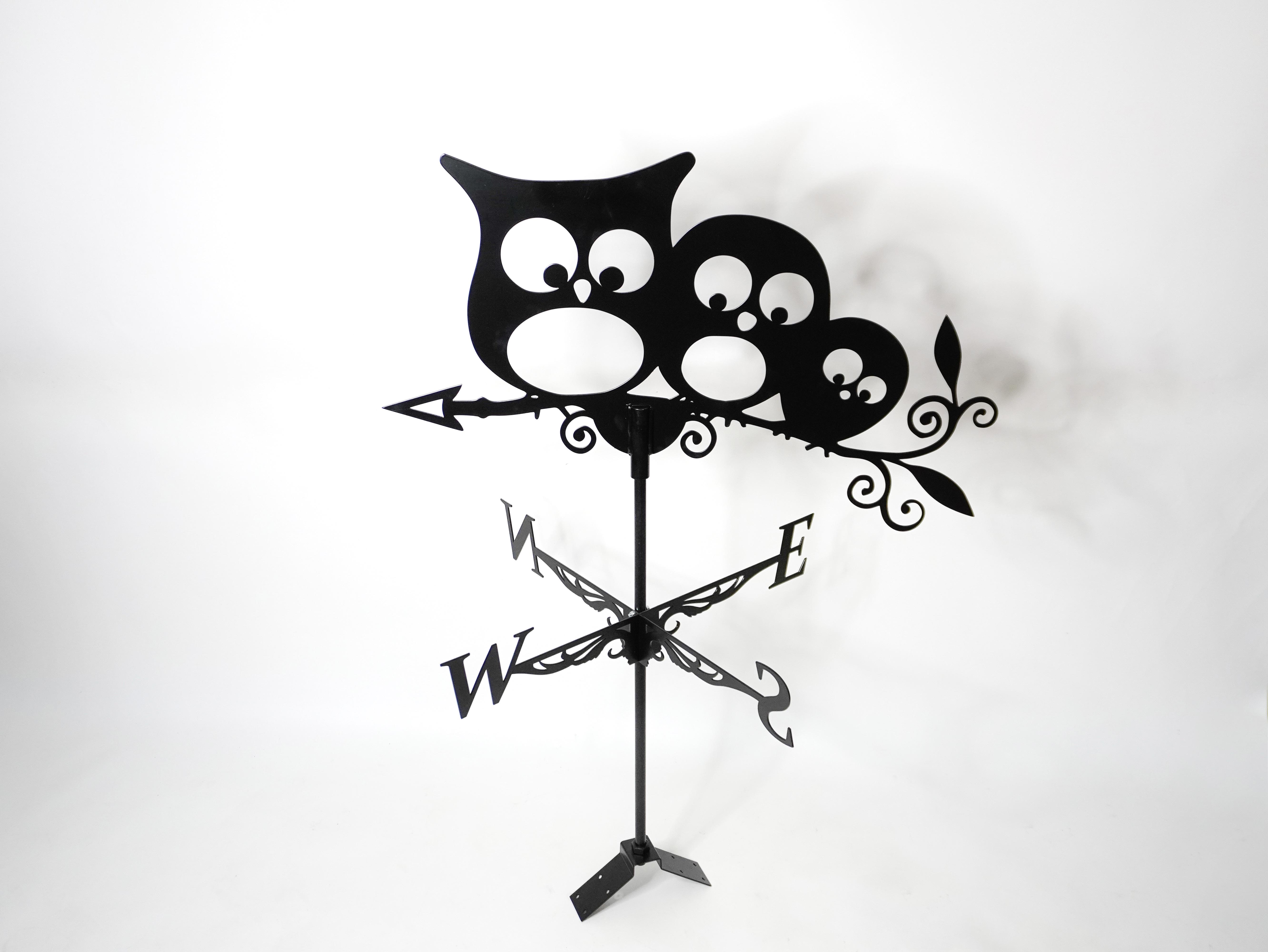 Флюгер на дах металевий Совушки Чорний - фото 3 Флюгер на дах металевий Совушки Чорний - фото 3