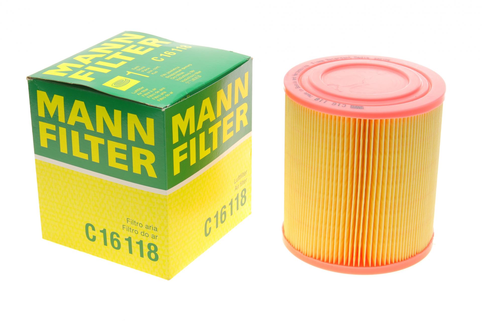 Фильтр воздушный Mann-Filter для Audi A6 2,0TDI/TFSI 04-11 (C 16 118)