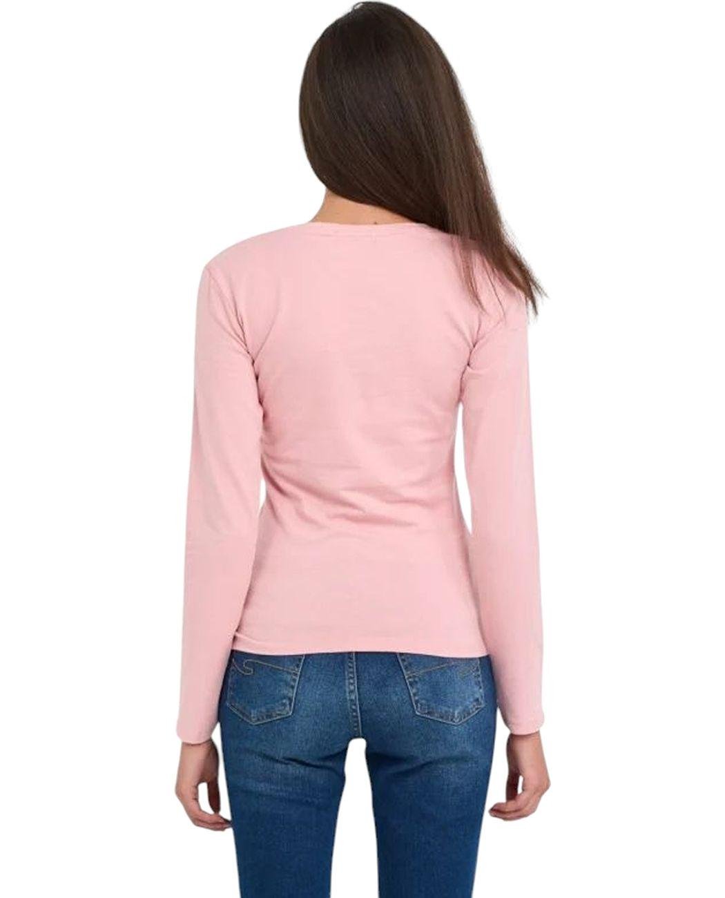 Футболка жіноча Lee Cooper 20196176.PA2 з довгим рукавом L Рожевий (5942723123145) - фото 2