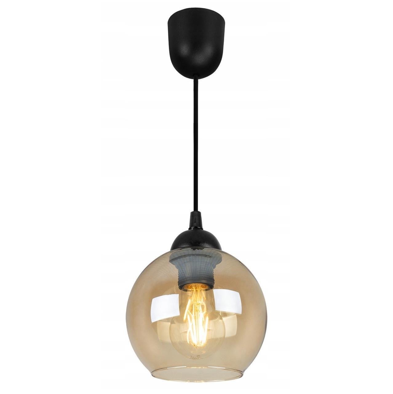 Подвесной светильник Sirius на два плафона под лампу Е27 Черный/Бронзовый (GLD-20996-2 BK+CR)