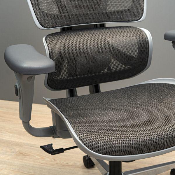 Кресло Перфоманс хром Synchro сетка Серый (1673040) - фото 9