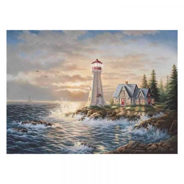 Алмазна мозаїка TK Group Затишний маяк 40х30 см з рамкою в коробці (GB77171-mt)