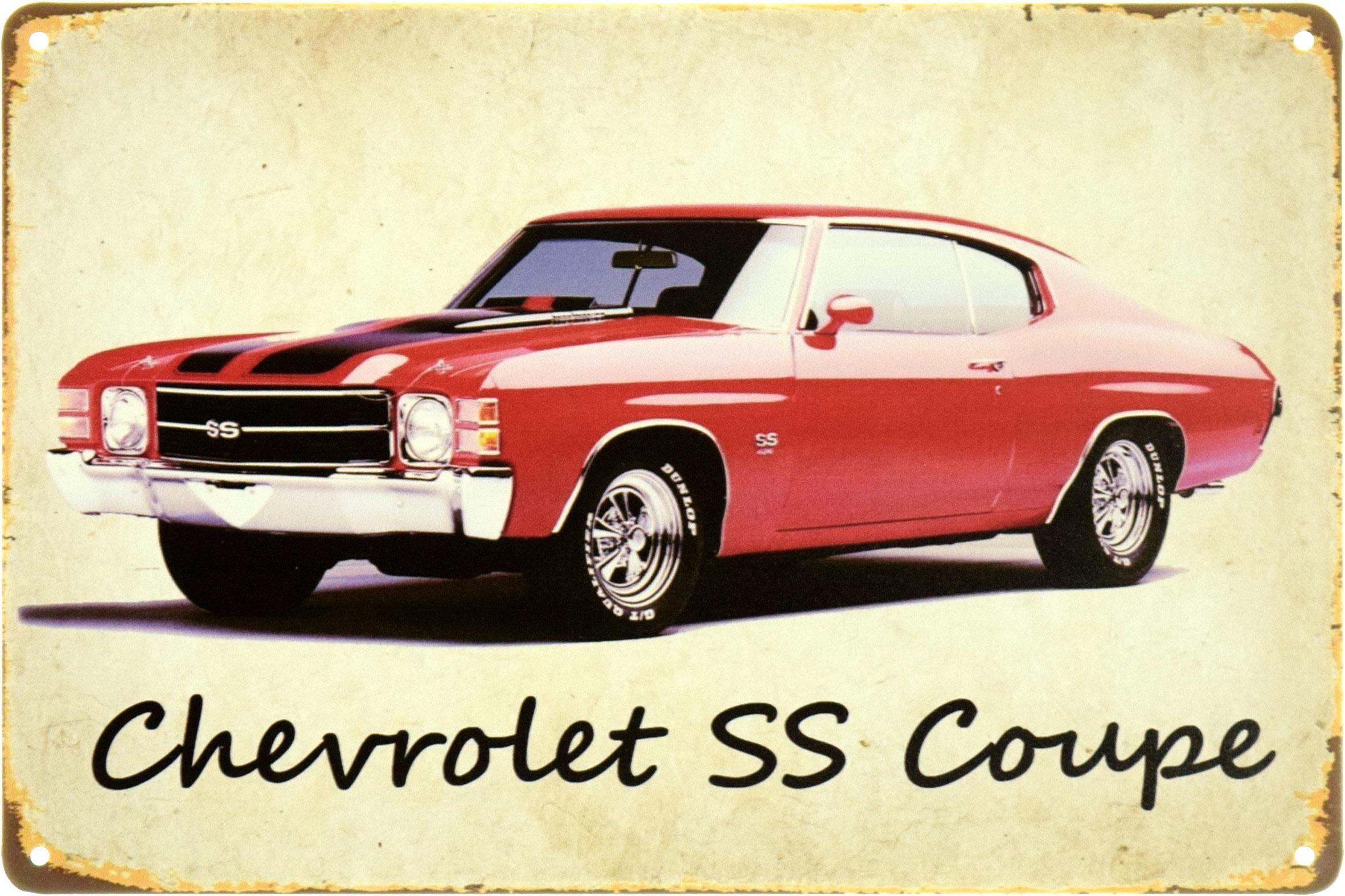 Табличка металлическая "Chevrolet SS Coupe" 20x30 см (ms-104106)