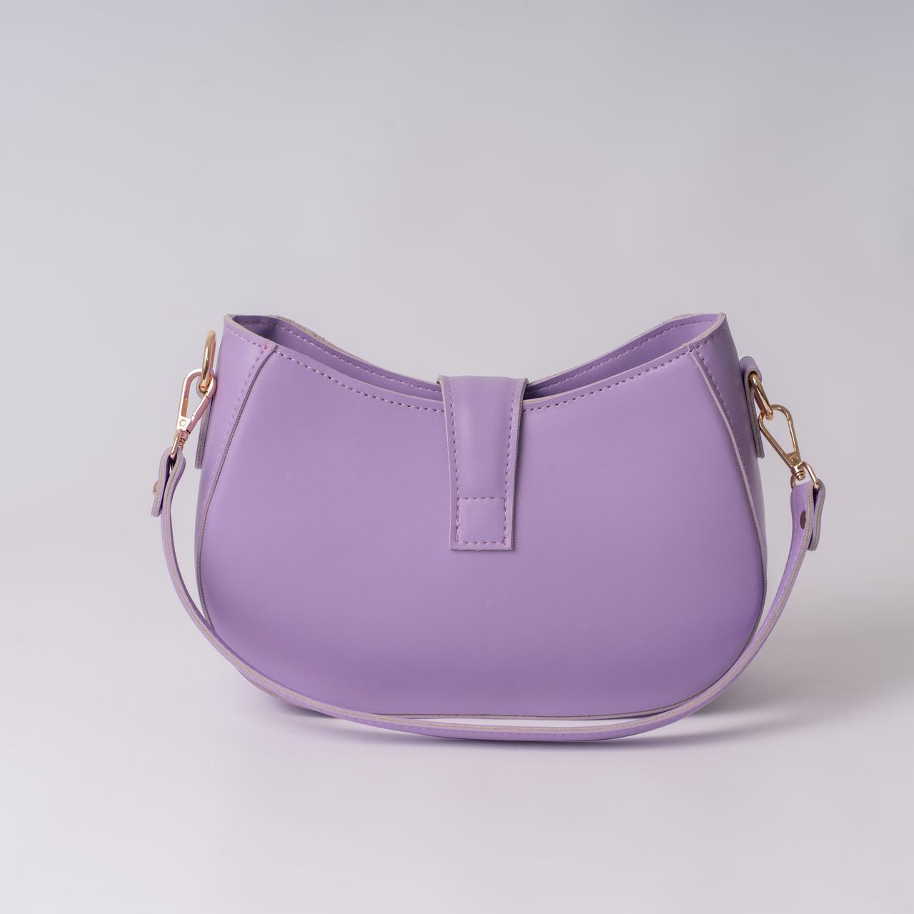 Сумка жіноча багет XENIA № 50-24 з еко-шкіри Лавандовий - фото 4 Сумка жіноча багет XENIA № 50-24 з еко-шкіри Лавандовий - фото 4