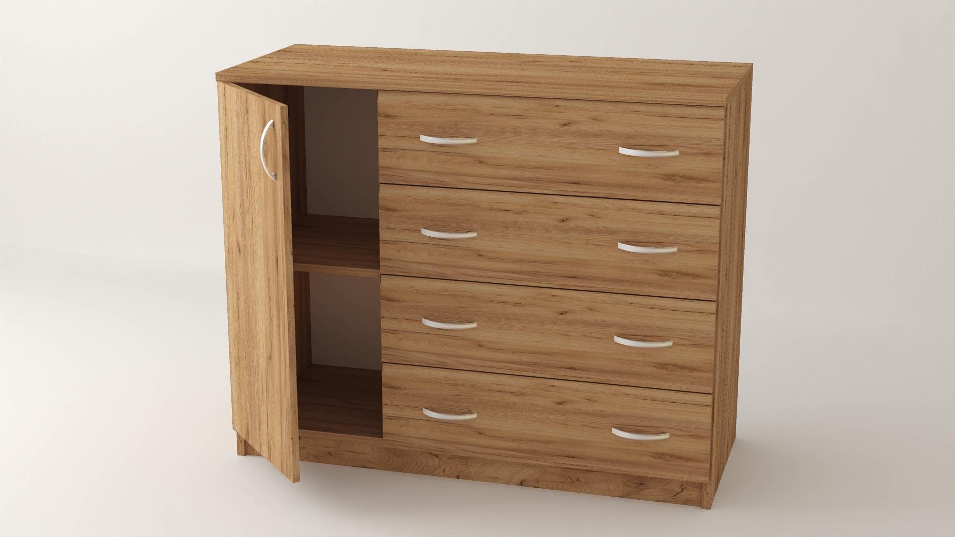 Комод Алекса ВК-10 105х45х90 см Дуб крафт золотой (59771)