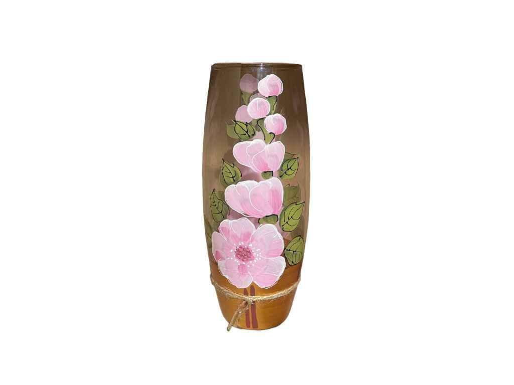 Ваза Геллері Гласс 966 Лаура скло 26 см Рожевий (972199)