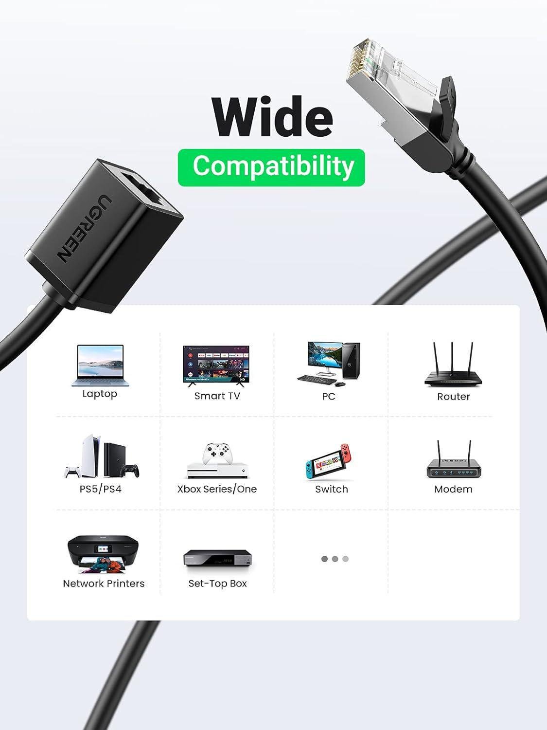 Интернет-удлинитель UGREEN Cat.6 1 Гбит/с 250МГц F/UTP RJ45 LAN RJ 45 Cat6 0,5м Черный (11278) - фото 4 Интернет-удлинитель UGREEN Cat.6 1 Гбит/с 250МГц F/UTP RJ45 LAN RJ 45 Cat6 0,5м Черный (11278) - фото 4