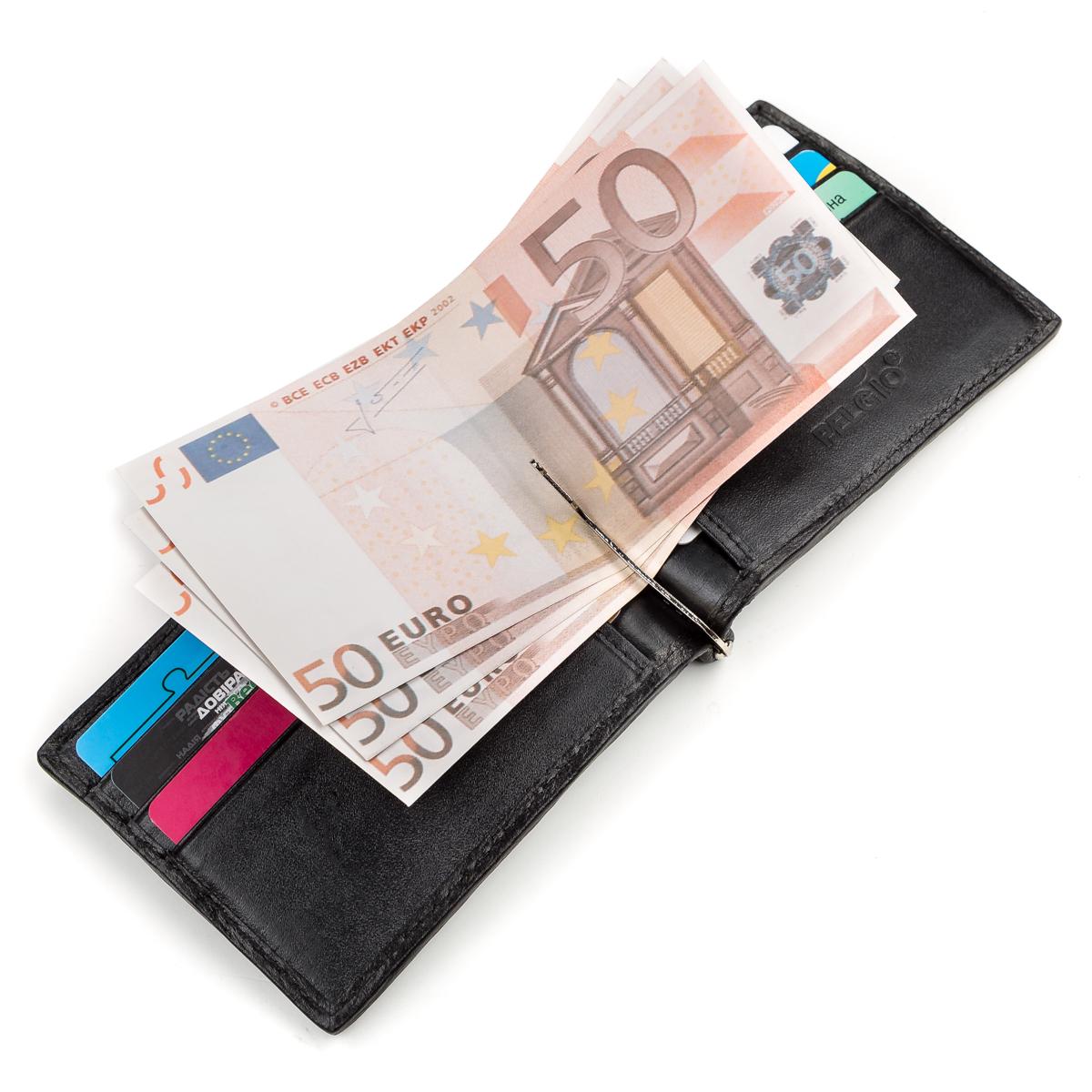 Зажим для денег Crocodile Leather 18169 из натуральной кожи крокодила Черный - фото 3