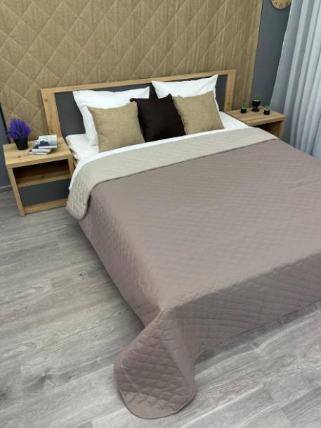 Покривало двостороннє Decorator Ultra Sonic Microfiber 180х215 см Сіро-коричневий/Бежевий (85-017) - фото 5 Покривало двостороннє Decorator Ultra Sonic Microfiber 180х215 см Сіро-коричневий/Бежевий (85-017) - фото 5