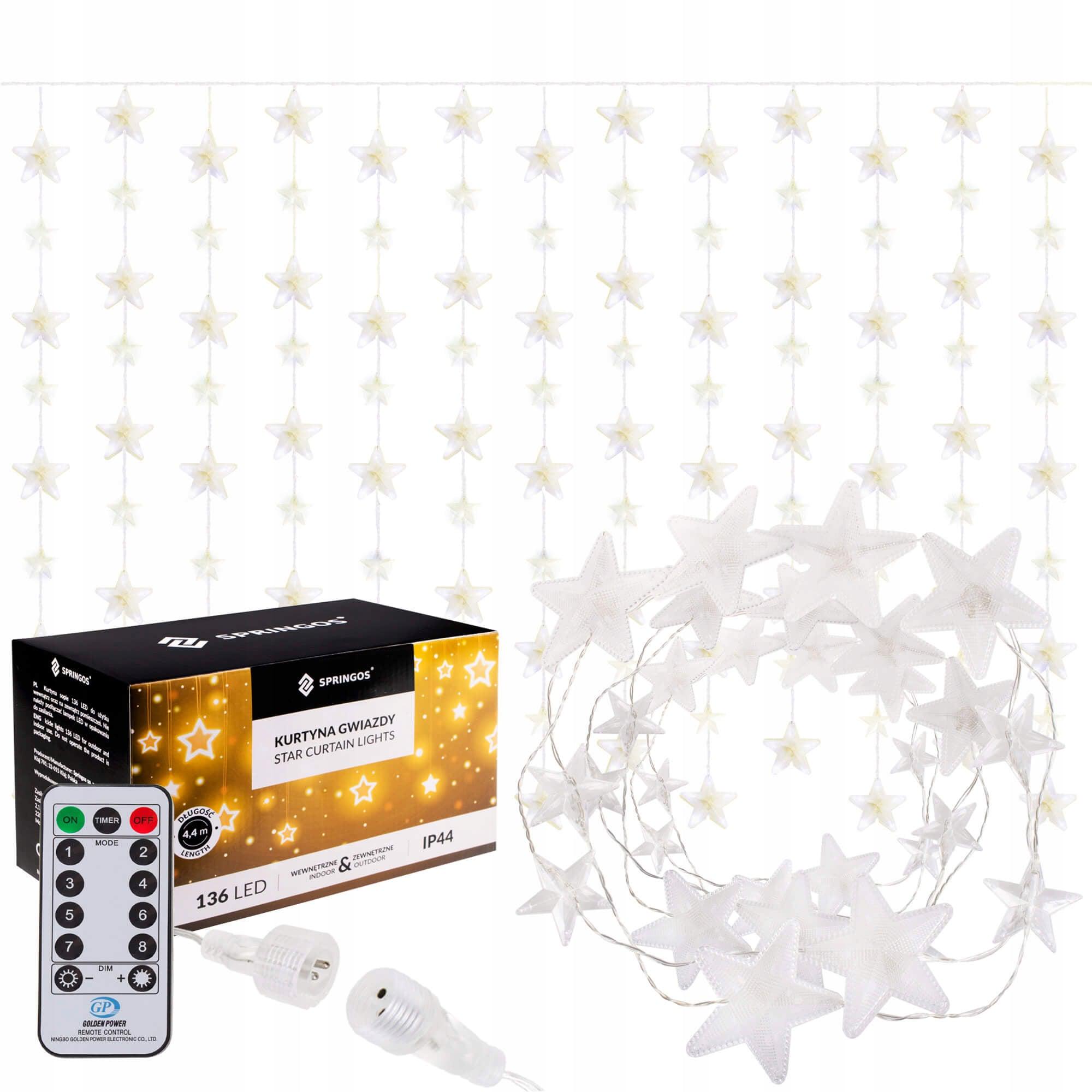 Гирлянда-бахрома Springos Pilot уличная 2 м 136 LED Warm White (CL4007)
