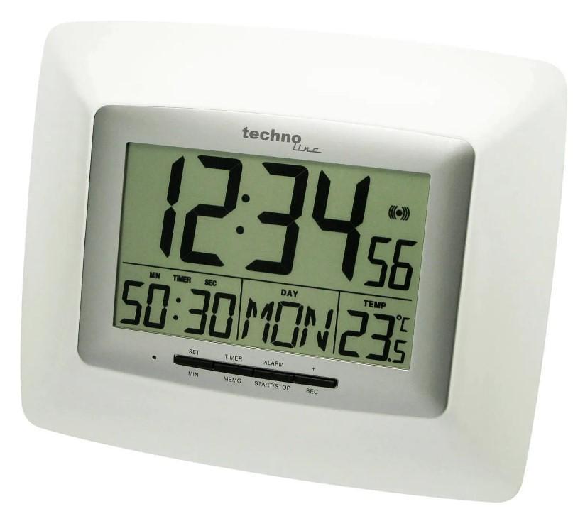 Часы настенные Technoline WS8100 White/Silver (DAS301806)