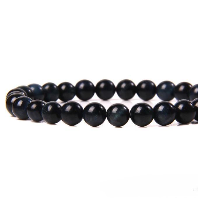 Ожерелье из камня Черный агат 12 мм 45 см 1 шт. (НК0012о06)