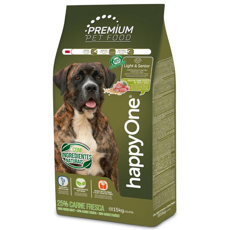 Корм сухой HappyOne Premium Dog Light&Senior Fresh Meat для малоактивных и пожилых собак всех пород 15 кг - фото 1 Корм сухой HappyOne Premium Dog Light&Senior Fresh Meat для малоактивных и пожилых собак всех пород 15 кг - фото 1