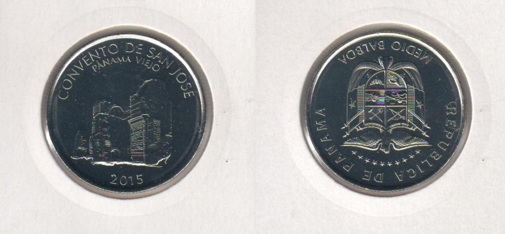 Коллекционная монета Панама 0,5 бальбоа 2015 UNC (KM#146)