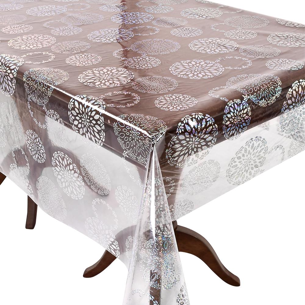 Клеенка на стол Stenson Laser с голографическим принтом 1,37х20 м Прозрачный (MA-4310) Клеенка на стол Stenson Laser с голографическим принтом 1,37х20 м Прозрачный (MA-4310)