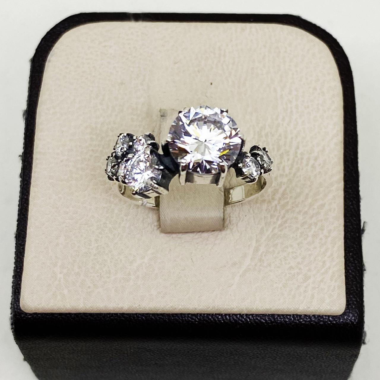 Кольцо серебряное Ретро с кубическим цирконием р. 19 5,32 г (1765951087)