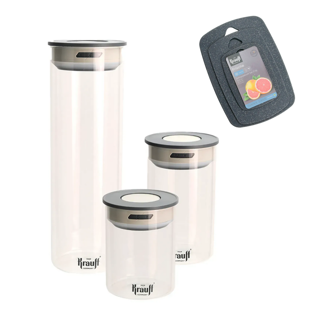 Набір ємностей для зберігання Krauff Prime Chef з кухонними дощечками (55-333-559)