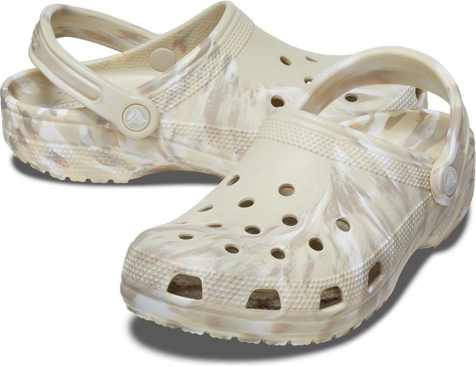 Крокси жіночі Crocs Classic Clog Marbled р. 39-40 Бежевий (22088)