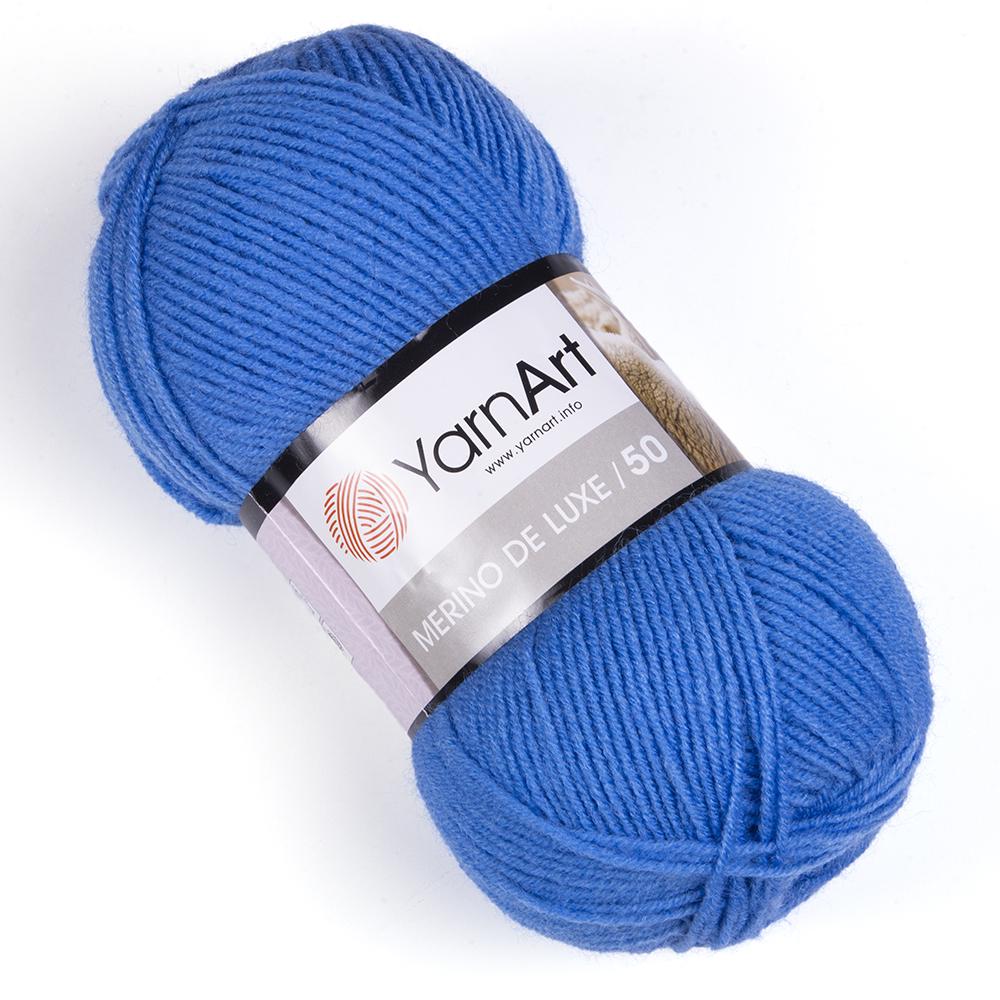 Пряжа YarnArt Merino De Luxe 600 Синий (6075)