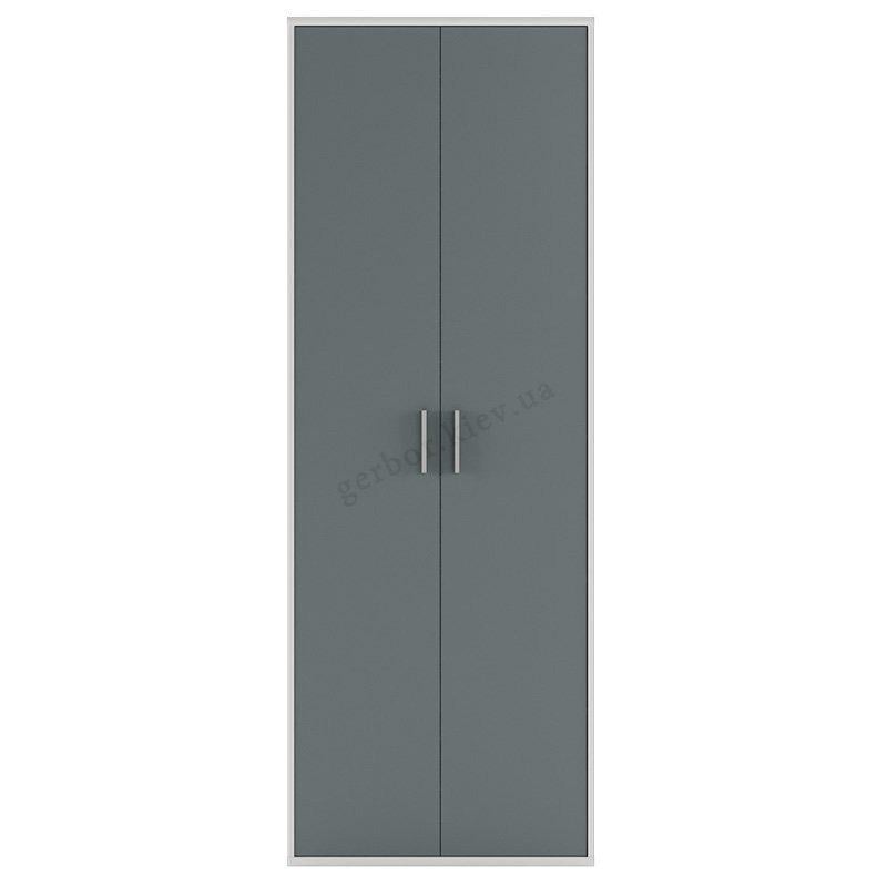 Шкаф двухдверный Gerbor SZF 2D/79/220 Каби из ламинированной ДСП Пепельный/Антрацит (20004911)