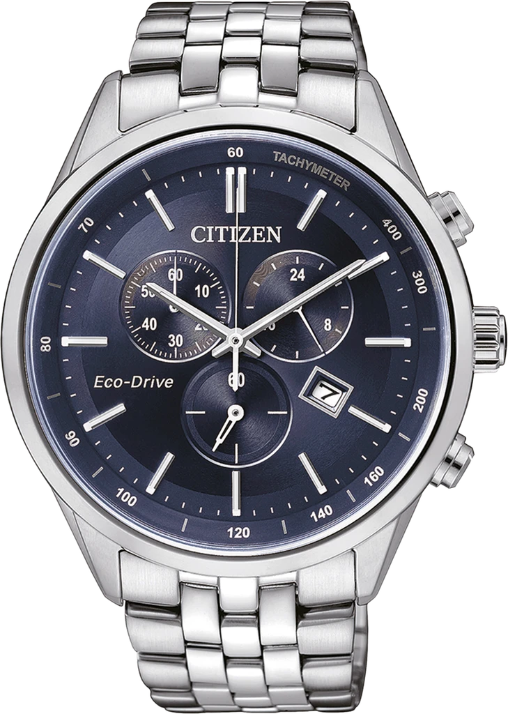 Наручний годинник чоловічий Citizen AT2141-52L Eco-Drive із сапфіровим склом/сталевим корпусом/синім циферблатом та водозахистом 100 м