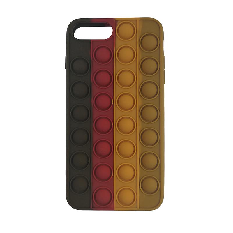 Чехол Pop it Silicon case iPhone 6/7/8 Plus  Black+Red+Brown (29caa1-4051)