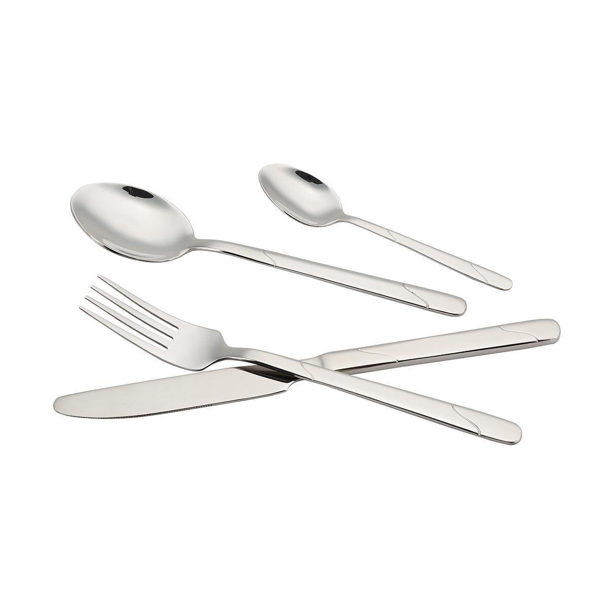 Набор столовых пр. VESTA PLATON Серебряный (BG-5024S-6)