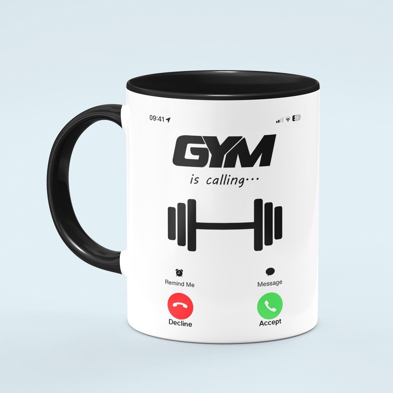 Чашка GYM is Calling 330 мл Черный