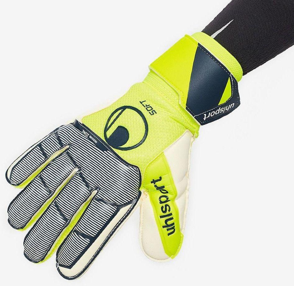 Рукавиці воротарські Uhlsport Absolutgrip Hn Pro Jr. 1011221 01 р. 8 Темно-синьо-жовто-білий - фото 5