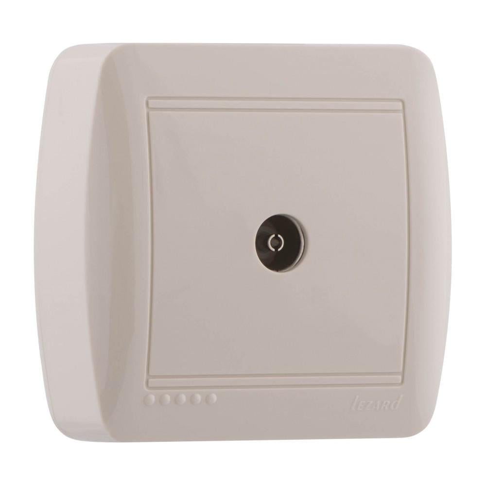 Розетка Lezard Demet телевизионная проходная Кремовый (711-0300-129)