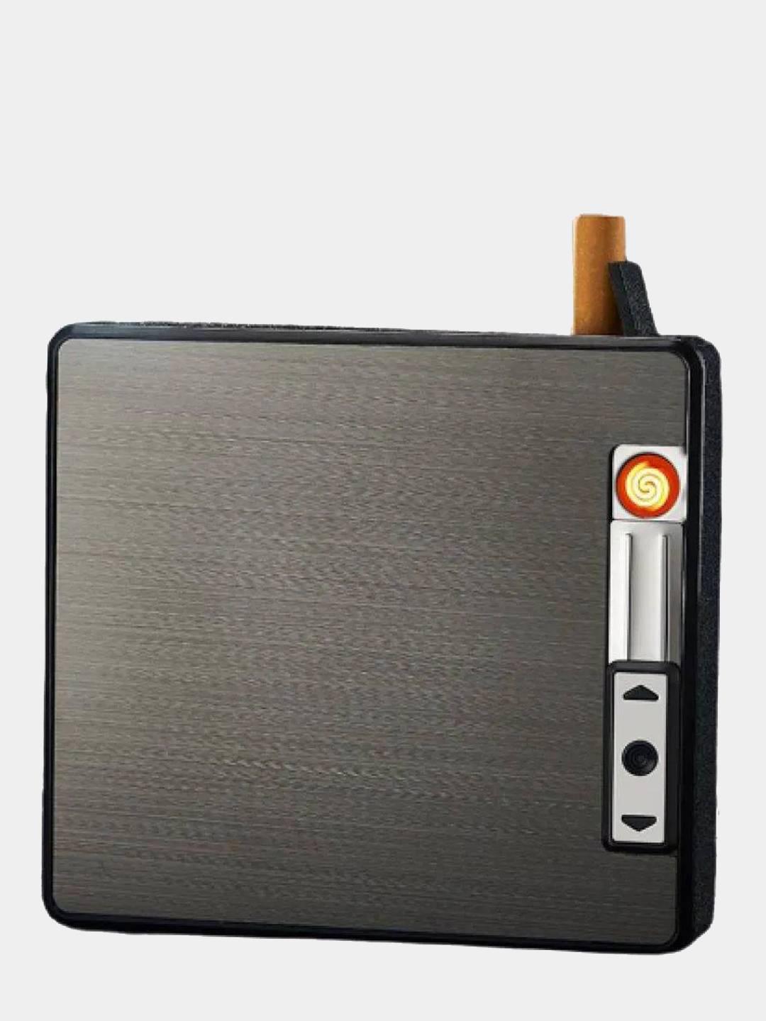 Портсигар 33620 на 20 сигарет/зажигалка двухрежимная (50494)