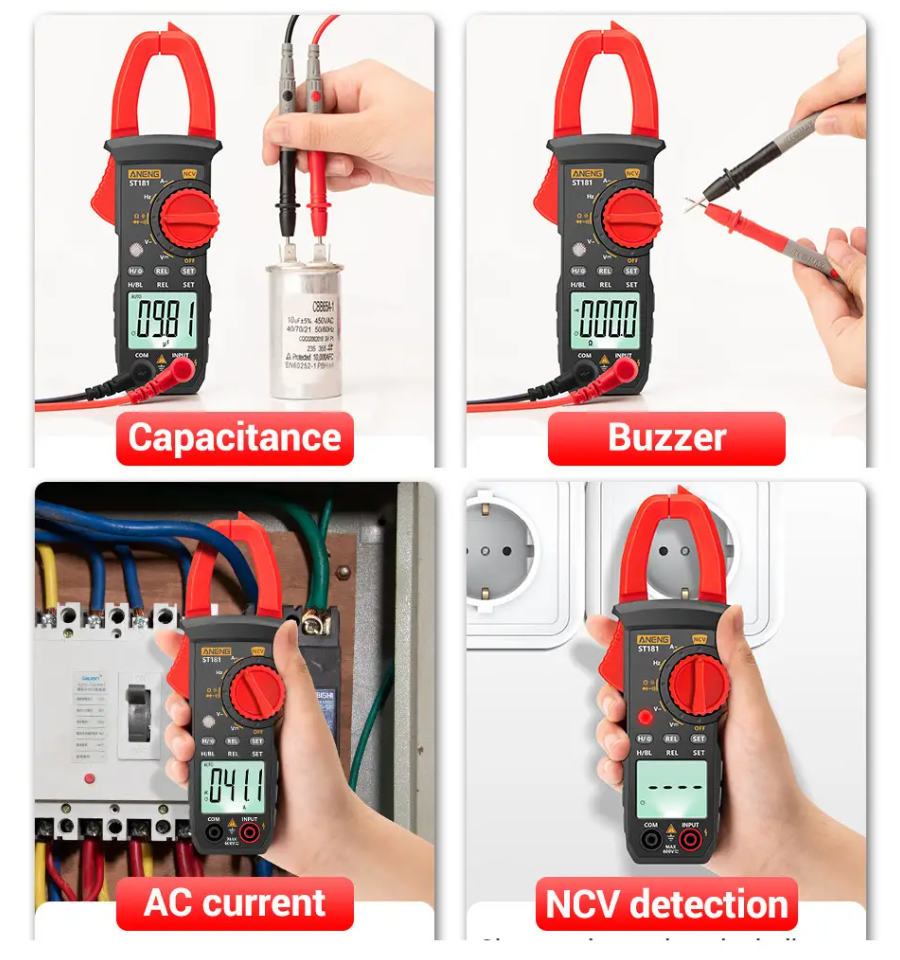 Мультиметр цифровий ANENG ST181 струмові кліщі 4000 відліків - фото 6