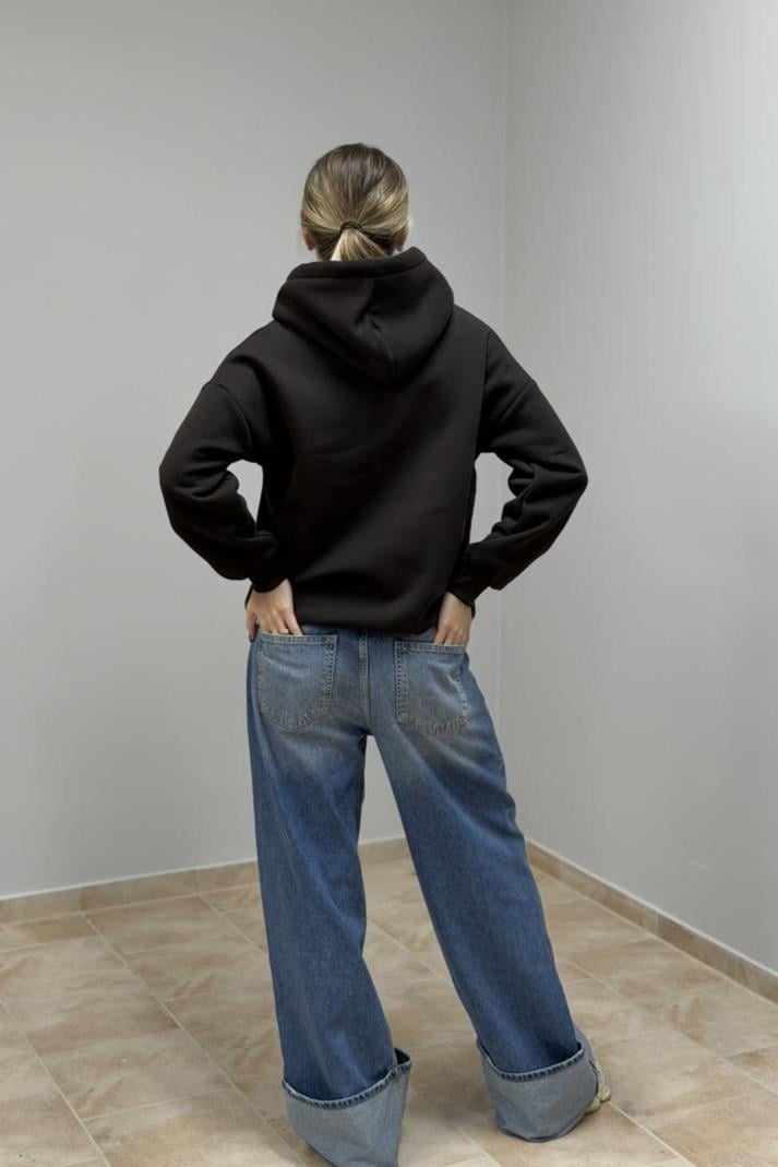 Худі жіночий М0211.4 з капюшоном L Коричневий (30665252) - фото 6 Худі жіночий М0211.4 з капюшоном L Коричневий (30665252) - фото 6