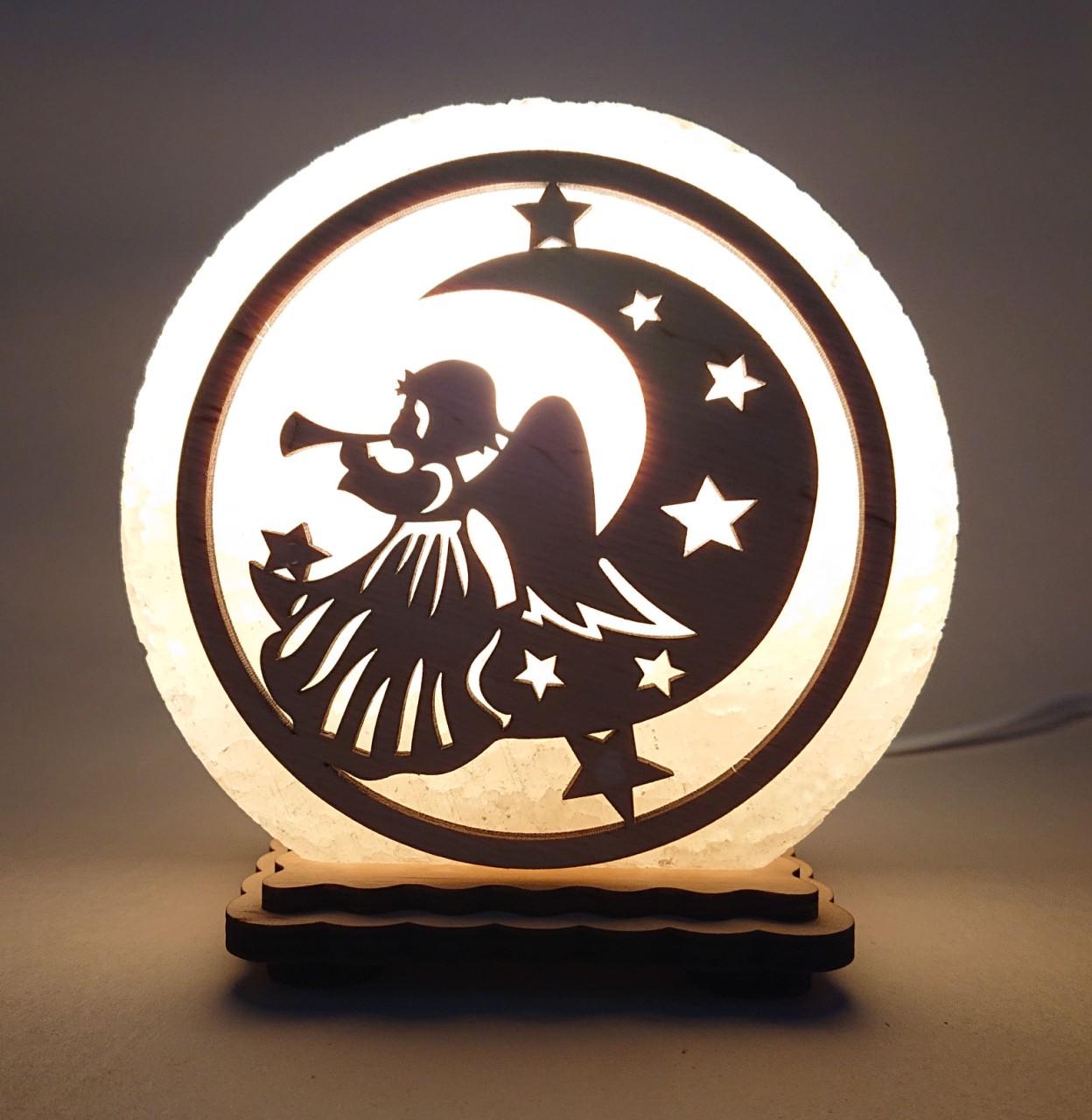 Соляной светильник Ангел с дудкой (KM-00001-y)