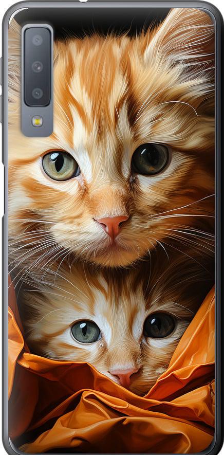 Чехол на Samsung Galaxy A7 (2018) A750F Котики 2 (5664u-1582-42517)
