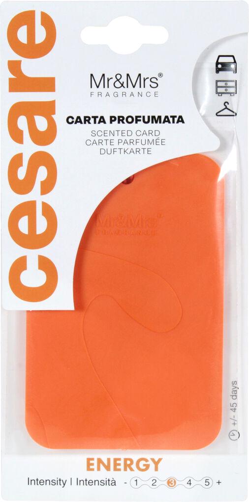 Ароматизатор Mr&Mrs Cesare Scented Cards Energy полимерный Orange