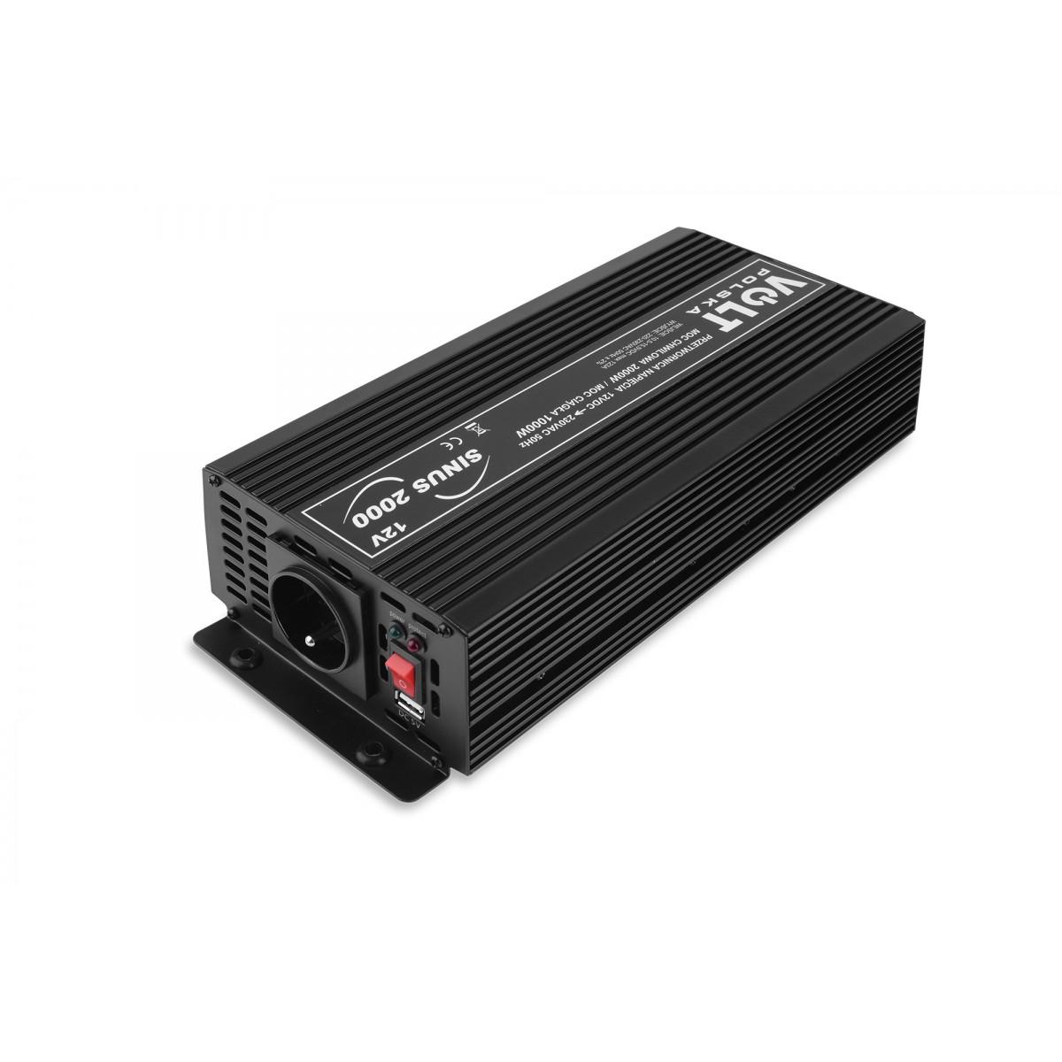 Преобразователь напряжения Volt Polska Sinus 2000 12/230V 1000/2000W (3SIP200012)