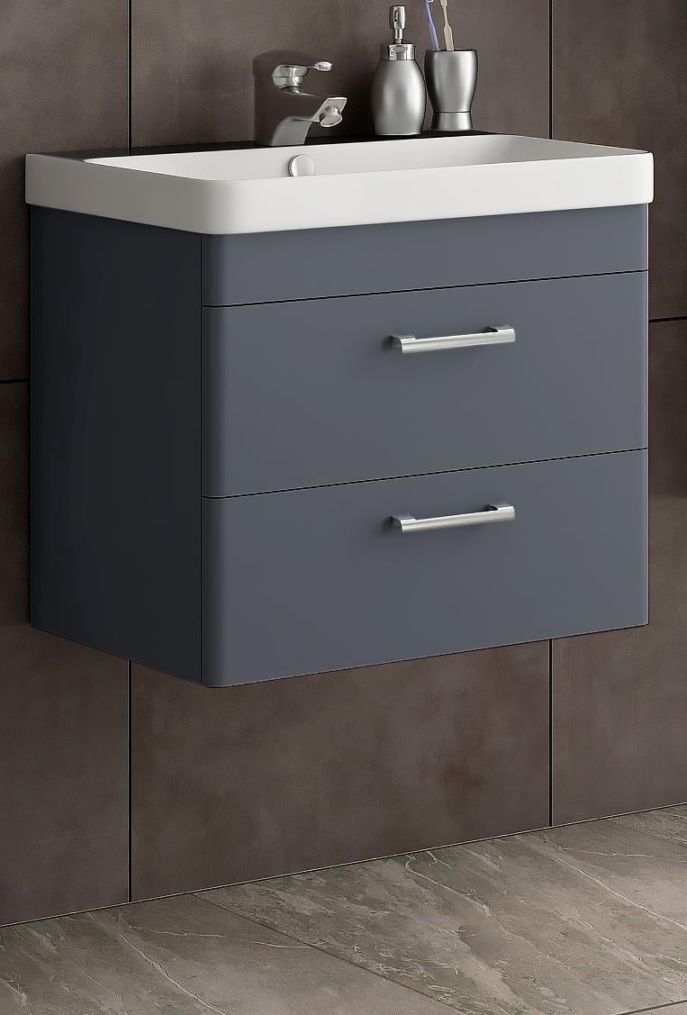 Підвісна тумба з умивальником Aquanil Maria 60 Anthracite