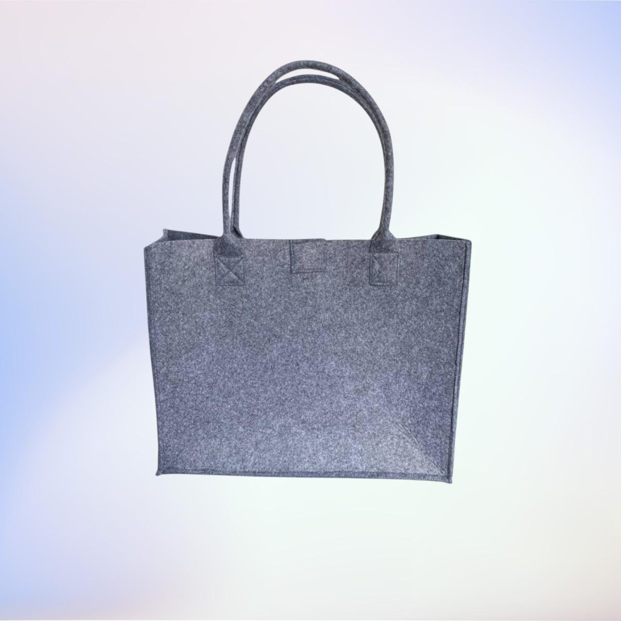 Шоппер из войлока HPI с ручками на кнопке универсальный Темно-серый (22922117) - фото 5