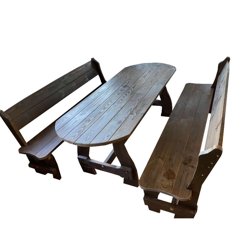 Комплект садовый Чикаго Дакар 200 см стол/скамейки 2 шт. с покраской (ДСК5)