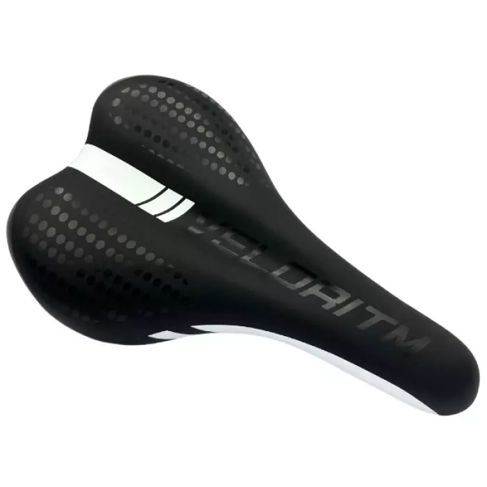Седло велосипедное Veloritm White спортивное Черный (VR-10870)