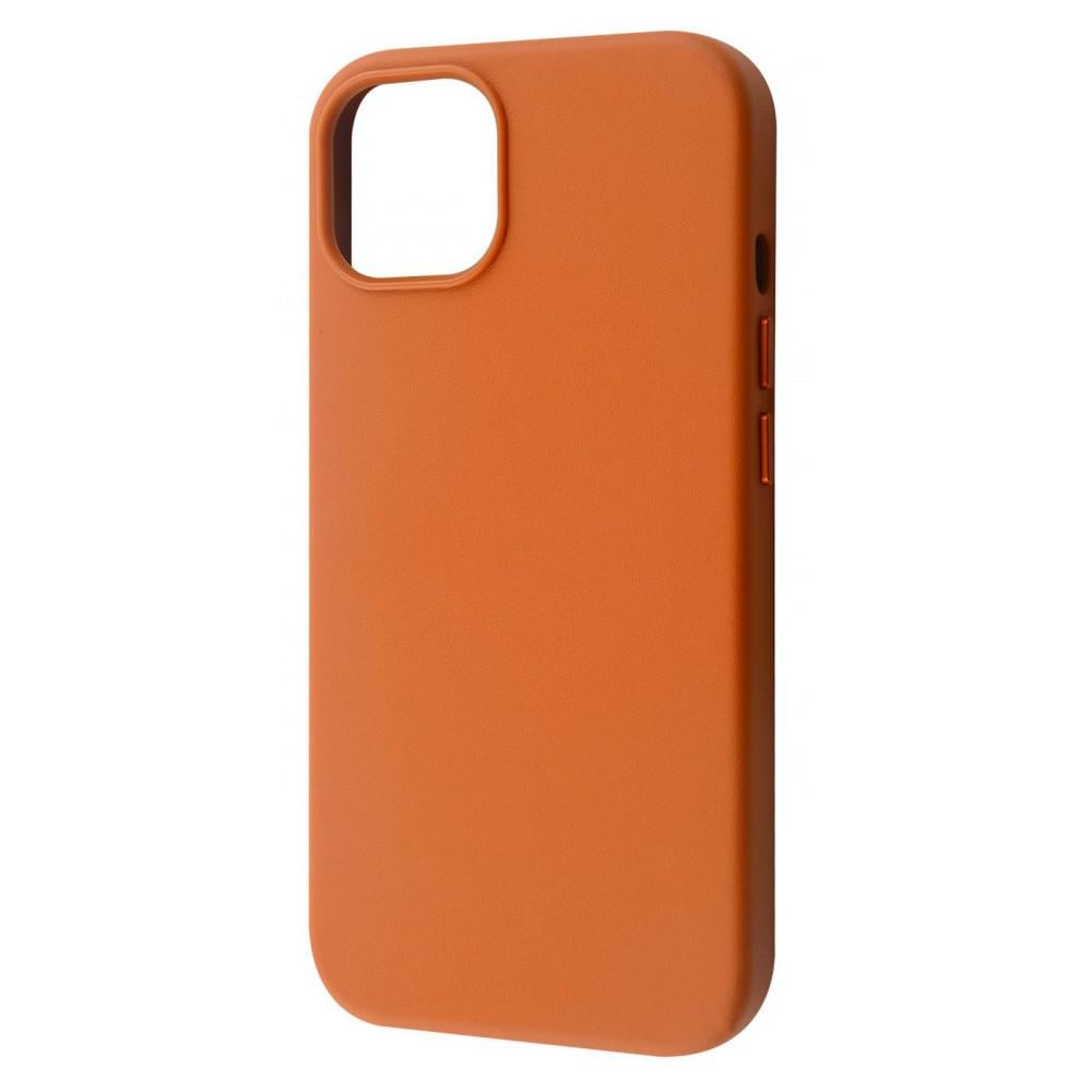 Чехол с поддержкой magsafe WAVE Premium Leather Edition Case with MagSafe iPhone 13 orange