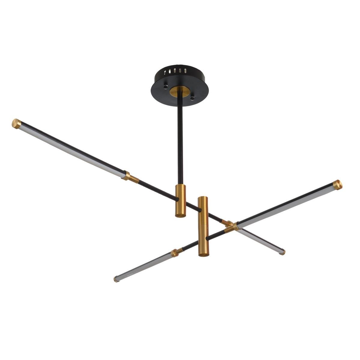 Люстра светодиодная модерн Brille BL-761С/25W WW BK/G Черный/Золотистый