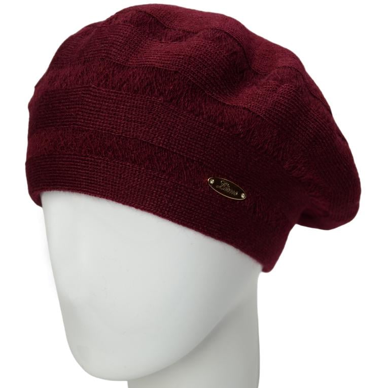 Берет женский Lirus Дона двойной на стойке Бордовый