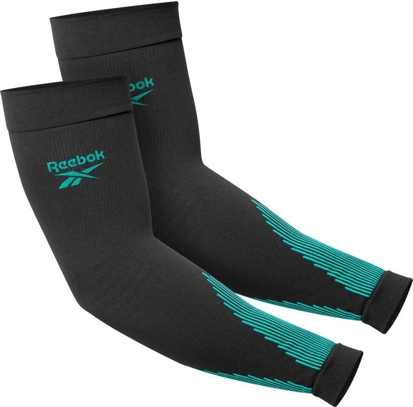 Рукави компресійні Reebok KNITTED COMPRESSION ARM SLEEVE L 2 шт. Чорно-бірюзовий (RRSL-15035)