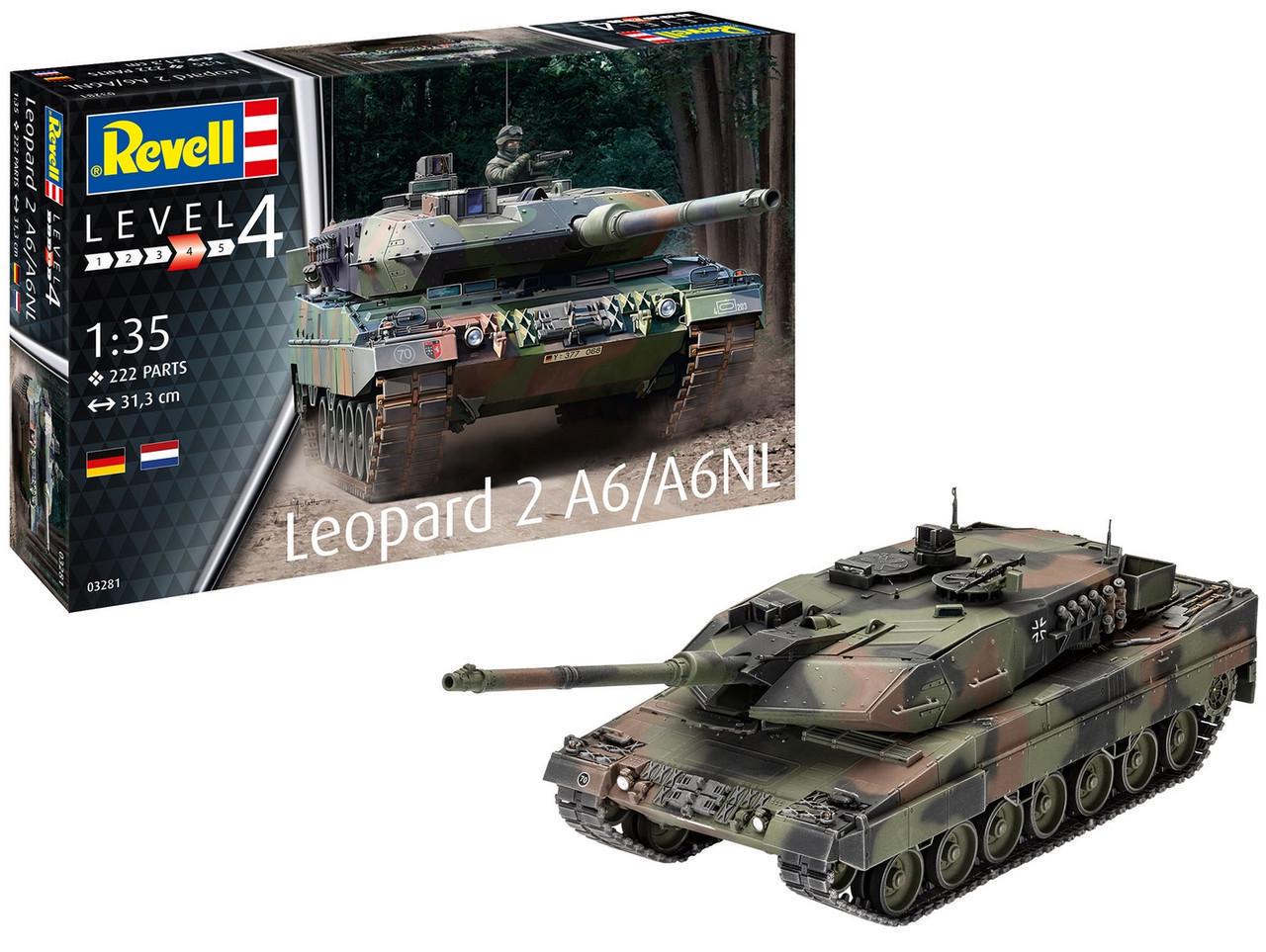 Сборная модель Revell Танк Леопард 2 A6/A6NL уровень 4/1:35 (RVL-03281) - фото 2