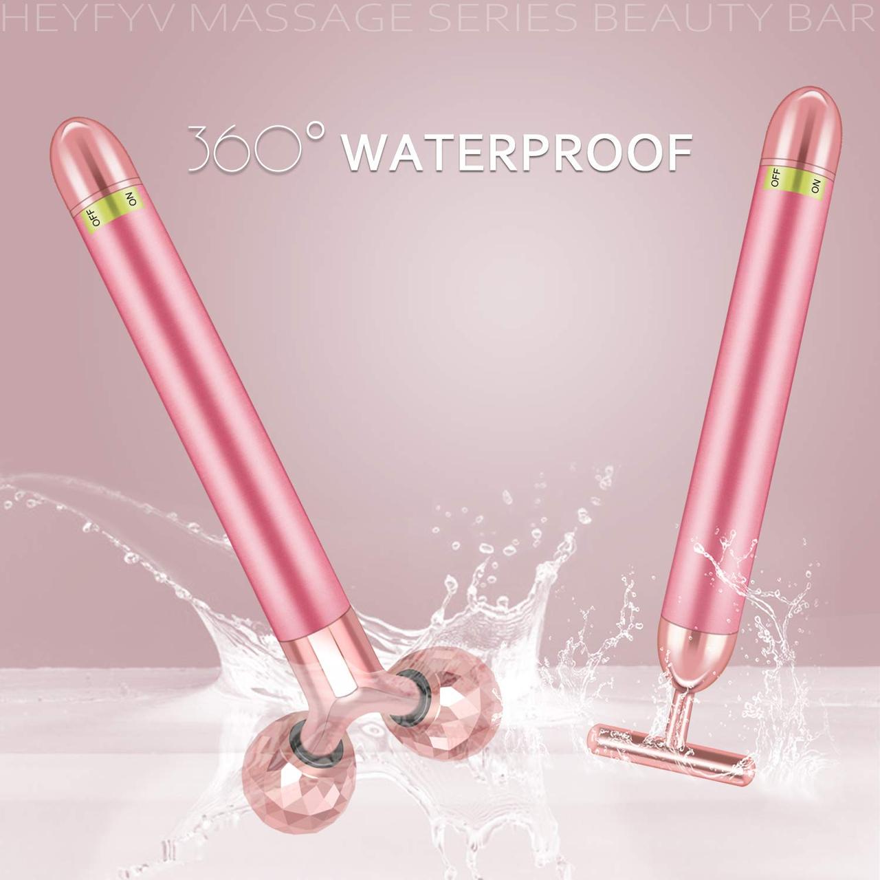 Набор массажеров роликовый 3D и ионный для подтяжки кожи лица Energy Beauty Bar Rose Gold (EBBP1) - фото 4